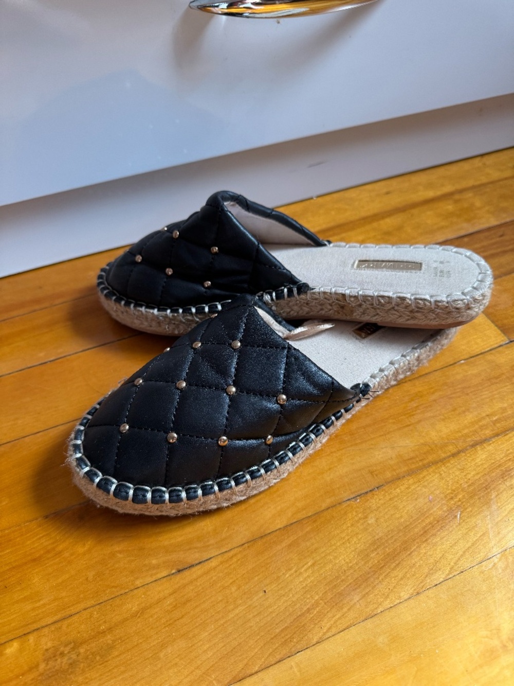 Primark Black Studded Espadrille Mules